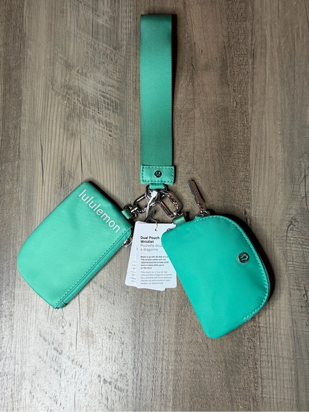 NWT Lululemon Dual Pouch Wristlet *Paradise Green*💚✨ DISCONTINUED COLOR